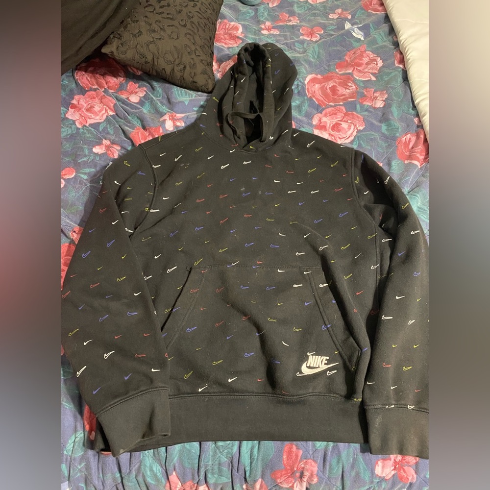 Nike Swoosh All Over Hoodie Mens Medium